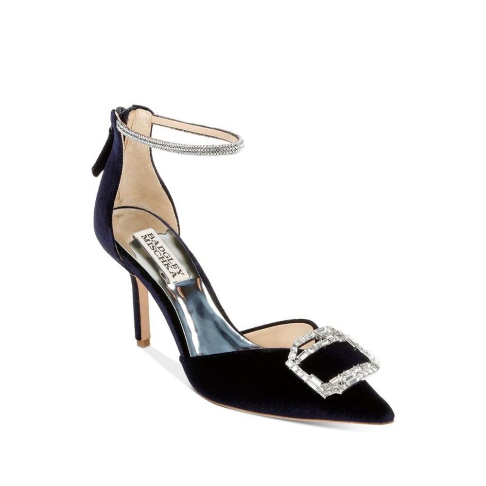 BADGLEY MISCHKA Womens Black Marlow Pointed Toe Stiletto Pumps Shoes 6
